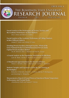 					View Vol. 10 (2013): The Bukidnon State University Research Journal
				