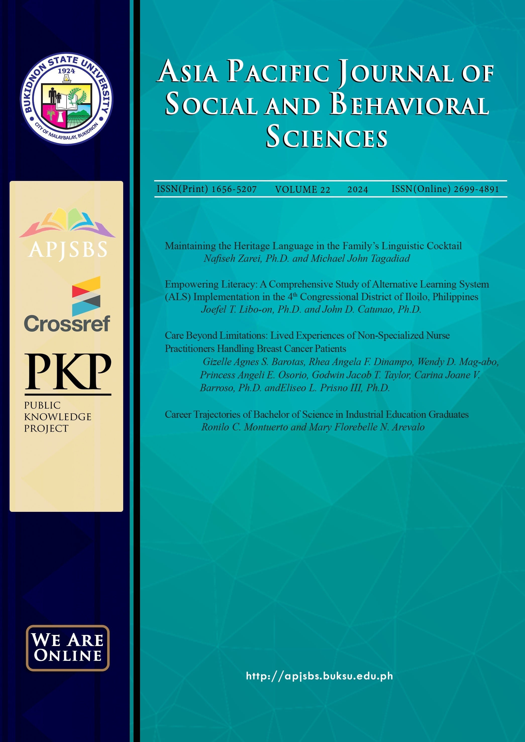 					View Vol. 22 (2024): Asia Pacific Journal of Social and Behavioral Sciences
				